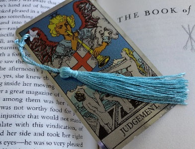 Intuitively Chosen Holographic Tarot Card Bookmark with tassel